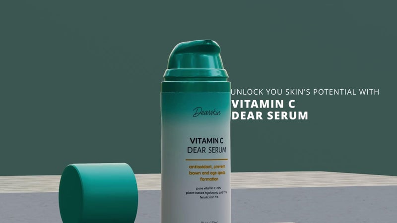Dearskin Vitamin C Serum 20% - PURE L-ASCORBIC ACID, Ferulic Acid, Hyaluronic Acid Botanic, Vitamin E Organic Cruelty Free for Face and Neck Best Antioxidant, Treatment for Wrinkles, Men and Women - Image 2